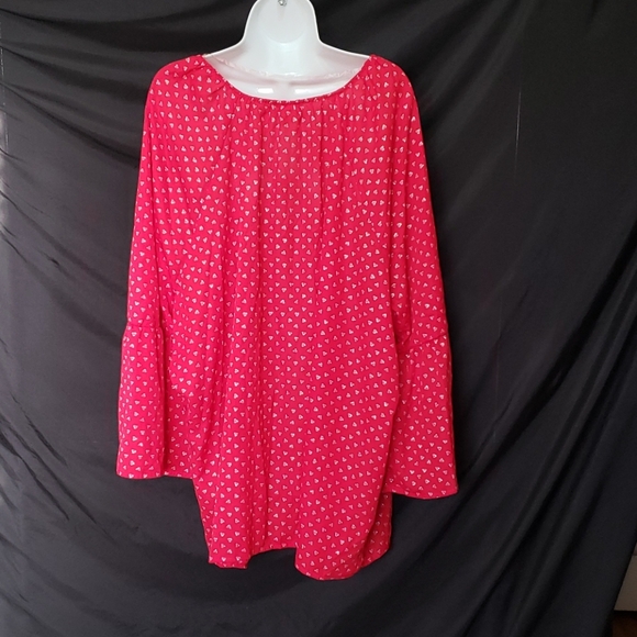 💕💥 NWOT Beautiful Faded Glory Bell Sleeve Flowy Blouse - Picture 4 of 9